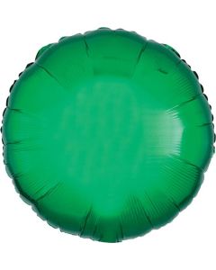 17" Round Metallic Green Foil Balloon Anangram