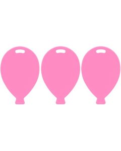 Bubble Gum Pink Plastic Balloon Shape Weight 100pk Oaktree