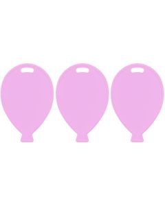 Pastel Pink Plastic Balloon Shape Weight 100pk Oaktree