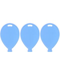 Light Blue Plastic Balloon Shape Weight 100pk Oaktree