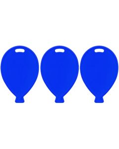 Blue Plastic Balloon Shape Weight 50pk Oaktree