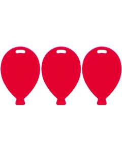 Red Plastic Balloon Shape Weight 100pk Oaktree