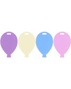 Pastel Mix Plastic Balloon Shape Weight 100pk Oaktree