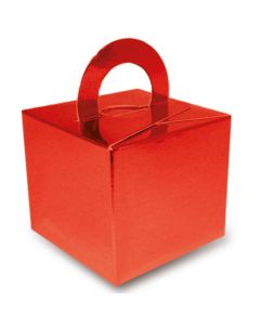 PK10 BALLOON/GIFT BOX METALLIC RED  - 220926/1