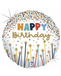 9" Foil Unpackaged Balloon Birthday Stars Candles