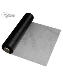 Eleganza Soft Sheer Organza Black 29cm x 25m