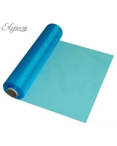 Eleganza Soft Sheer Organza Turquoise 29cm x 25m