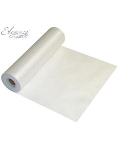 Eleganza Sparkle Iridescent Sheer Organza White 30cm x 20m