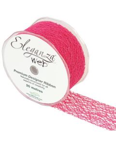 50mm Eleganza Web Ribbon Fuchsia
