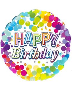 18" FOIL COLOURFUL CONFETTI BIRTHDAY - 226911/1