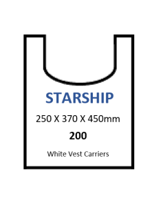 Light Weight White Vest Carriers Pk200