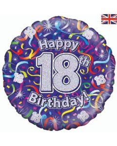 18" FOIL 18TH BIRTHDAY STREAMERS HOLOGRAPHIC - 227383/1