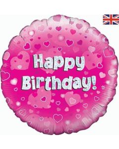 18" FOIL HAPPY BIRTHDAY PINK HOLOGRAPHIC - 227512/1