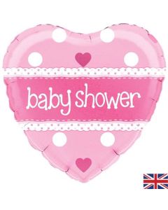 18" FOIL BABY SHOWER HEART PINK HOLOGRAPHIC - 228182/1