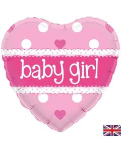 18" FOIL IT’S A GIRL PASTEL HEART HOLOGRAPHIC - 228205/1