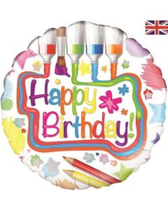 18" Multi Coloured Birthday Round Foil Oaktree