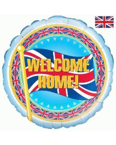 18" Blue Welcome Home Round Foil Oaktree