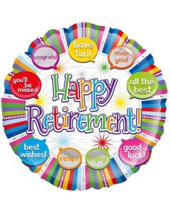18" Foil Happy Retirement Speech Bubble