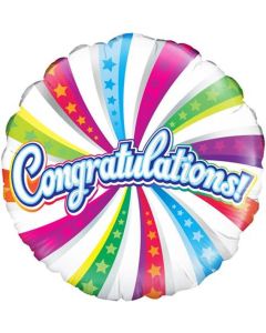 18" Foil Congratulations Swirl