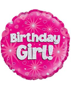 18" FOIL BIRTHDAY GIRL HOLOGRAPHIC - 229042/1