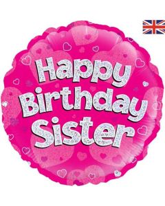 18" Foil Happy Birthday Sister Holographic