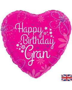 18" Pink Birthday Gran Heart Foil Oaktree