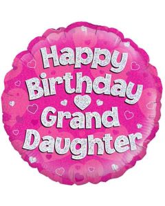 18" Pink Birthday Granddaughter Round Foil Oaktree