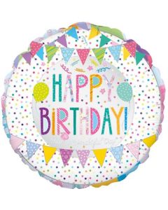 18" FOIL PATCHWORK BIRTHDAY - 229530/1