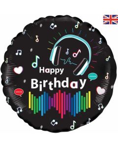 18" MUSIC MEDIA BIRTHDAY FOIL BALLOON - 229769/1