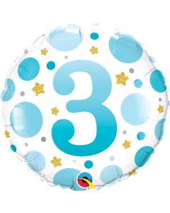 18" Age 3 Blue Dots