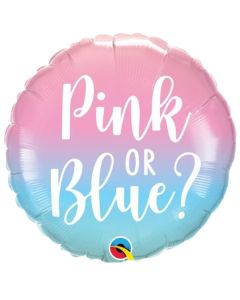 18" RND GENDER REVEAL OMBRE 23930