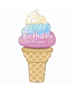 5ft Special Delivery Ice Cream Foil Balloon Grabo