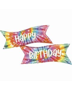 49" Tie-Dye Banner Birthday Grabo
