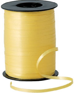 Yellow 5mm X 500m Curling Ribbon Qualatex