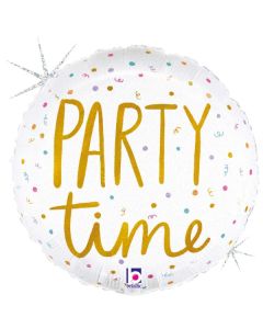 18" Party Time Champagne Round Foil Grabo