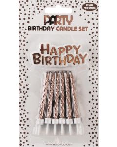 Rose Gold Metallic Candle Set