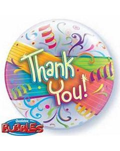 22" Multi Coloured Thank You Bubble Qualatex