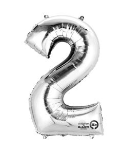 34" FOIL SUPER SHAPE 2 SILVER BALLOON - 2798201/1