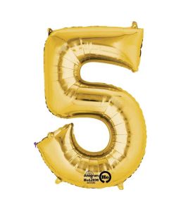 34" FOIL SUPER SHAPE 5 GOLD BALLOON - 2825201/1