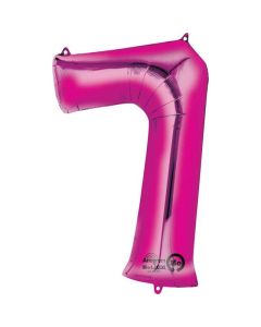 34" FOIL SUPER SHAPE 7 PINK BALLOON - 2829301/1