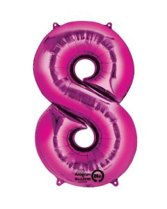 34" FOIL SUPER SHAPE 8 PINK BALLOON - 2829601/1