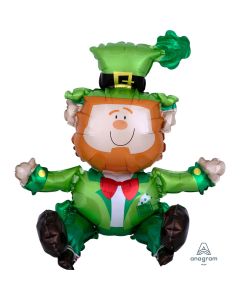 22" Sitting Leprechaun Air Fill Multi-Balloon Anagram