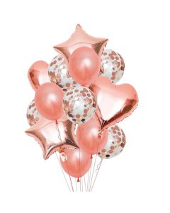 14pc Balloon Display Rose Gold Eurowrap