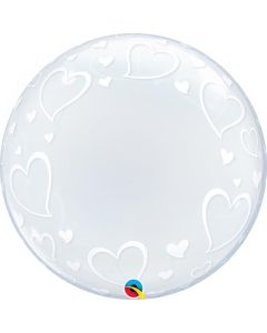 24" DECO BUBBLE STYLISH HEARTS - 29505/1