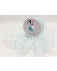 32mm Wired Edge Baby Blue