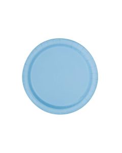 Powder Blue 9" Round Plates 16pk Amscan