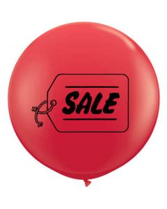 Pk2 3ft Sale Red & Black Latex Balloons