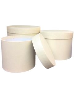 Ivory Hat Boxes Set Of 3