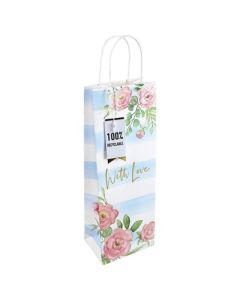 Pk6 FLORAL STRIPE BOTTLE BAG - 31430-4C