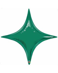 40" Emerald Green Starpoint Foil Balloon Unpackaged Qualatex